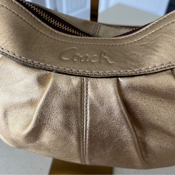 Coach Gold Hobo Bag with Slouchy Design - Picture 2 of 10